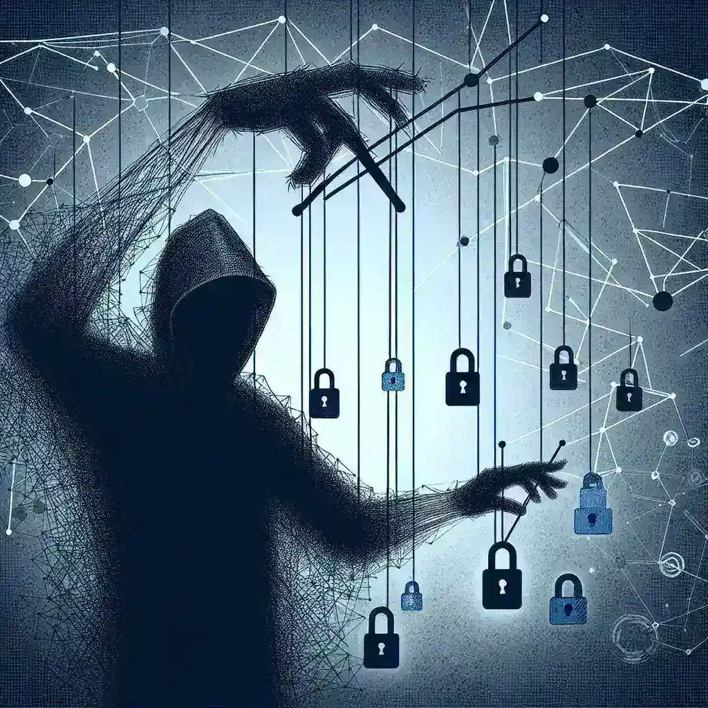 "Ilustração explicativa sobre Engenharia Social no contexto de hacking, mostrando técnicas utilizadas por hackers para manipular indivíduos e obter informações confidenciais."