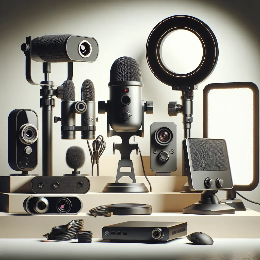 "Equipamentos de streaming acessíveis e de alta qualidade, incluindo microfone, webcam e fones de ouvido, destacados no artigo sobre acessórios com melhor custo-benefício disponíveis no Brasil."